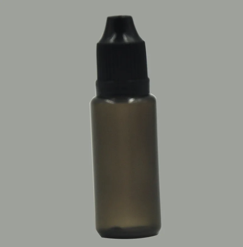 OBROU 100pcs 10ml Black PE Plastic E vape Liquid Juice Dropper Bottles