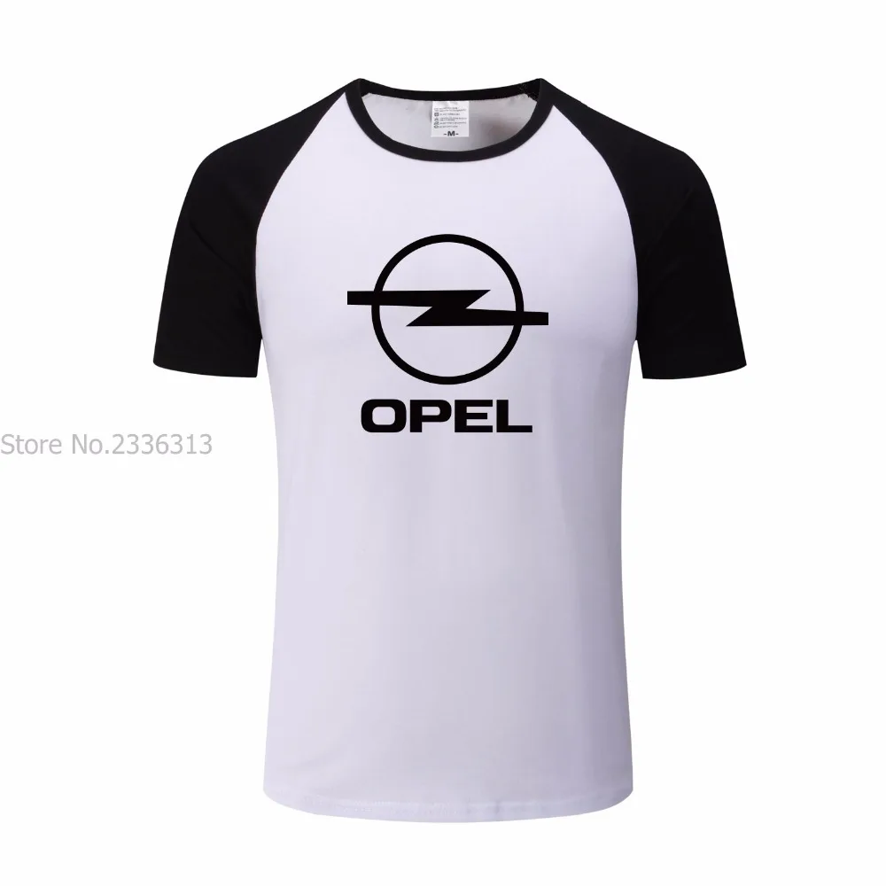 

Summer 3 color Opel T-Shirt Mens Black White tshirts Summer raglan sleeve T shirt