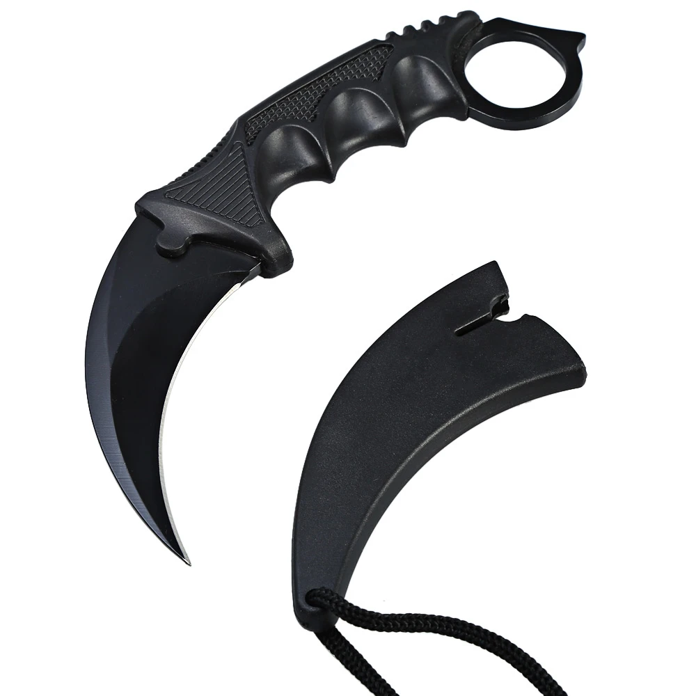 Cuchillo Karambit CS GO Counter Strike cuchillos supervivencia caza táctica hoja fija cuchillo Camping herramienta Herramientas Kerambit cuchillos