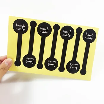 

70 Pcs/lot Simple Black Handmade Sticker Vintage Label Stickers DIY Handmade For Gifts Glass jar Baking Scrapbooking Sticker