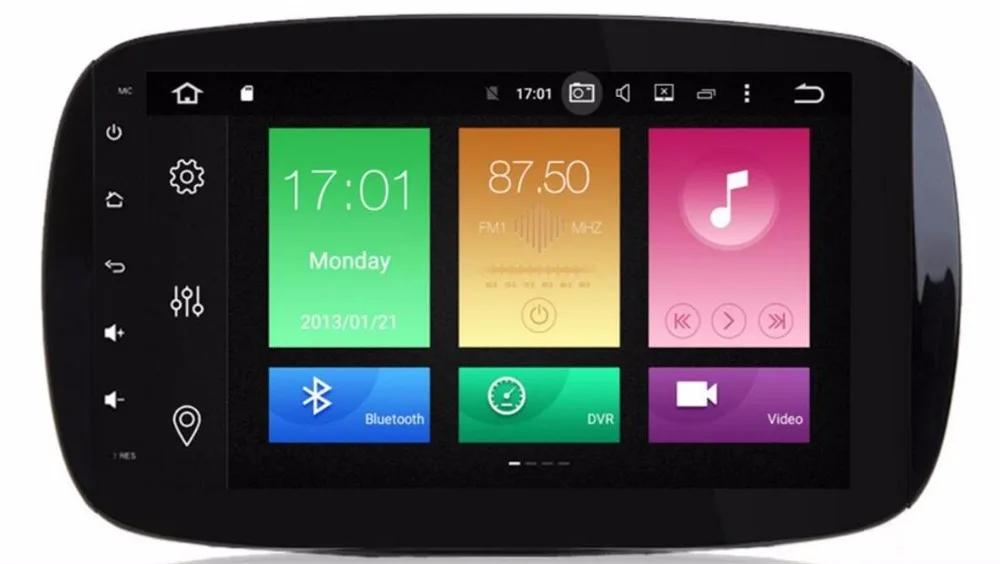 Top 9 inch 8 Core 4G RAM Android 8.0 Car GPS Navigation System Stereo Media Auto Radio for Mercedes Benz Smart Fortwo 2016 DAB+ RDS 1