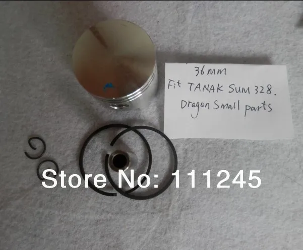 

SUM328 PISTON ASSEMBLY 36mm FOR TANAKA BG328 T328 CYLINDER KIT 2 STROKE BRUSH CUTTER ZYLINDER ASSY KOLBEN W/ RING SET PIN CLIPS
