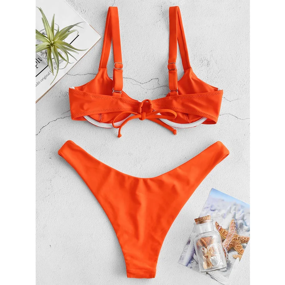 ZAFUL بيكيني التعادل Underwire Balconette مجموعة البكيني الأشرطة الصلبة المرأة الصيف لباس سباحة مثير المرأة السباغيتي حزام ثوب السباحة ZAFUL بيكيني التعادل Underwire Balconette مجموعة البكيني الأشرطة الصلبة المرأة الصيف لباس سباحة مثير المرأة السباغيتي حزام ثوب السباحة