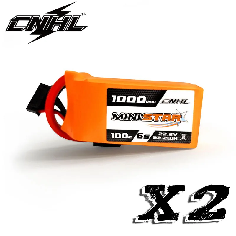 2 шт CNHL MiniStar 1000 MAH 22,2 V 6 S 100C Lipo батарея