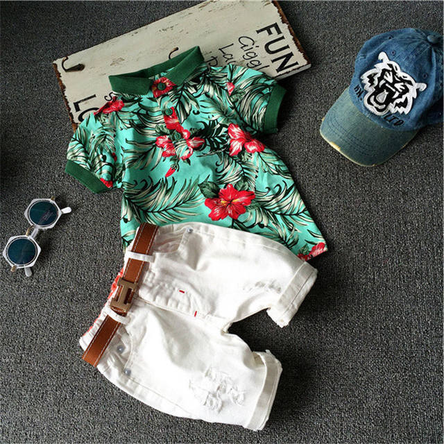 Hot sale! 2019 Summer style Children clothing sets Baby boys girls t shirts+shorts pants sports suit kids clothes