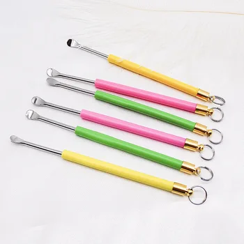 

DHL 10set 100pcs/set Ear Wax Pickers Metal Ear Picks Wax Removal Curette Remover Cleaner Ear Care Spoon Tool Ear Syringe