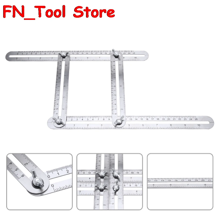 

High quality Stainless steel folding rule Multi-purpose folding rule Arbitrary Angle folding rule Measuring hand tool