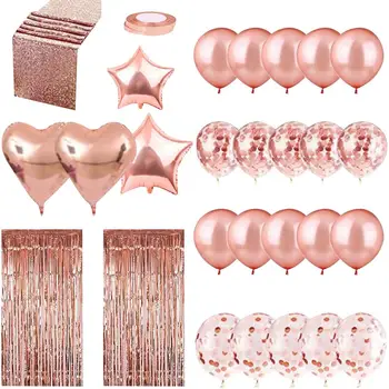 

12 Inch Kids Party Banners,Agate Confetti Balloon Set With Sequined Table Flag,Honeycomb Balls For Wedding Birthday Decorations