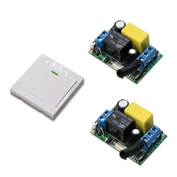 

AC 220V Remote Control Switch Mini Relay Receiver + 86 Wall Pannel Transmitter Ceiling Lamp Light LED Switch 315Mhz/433Mhz