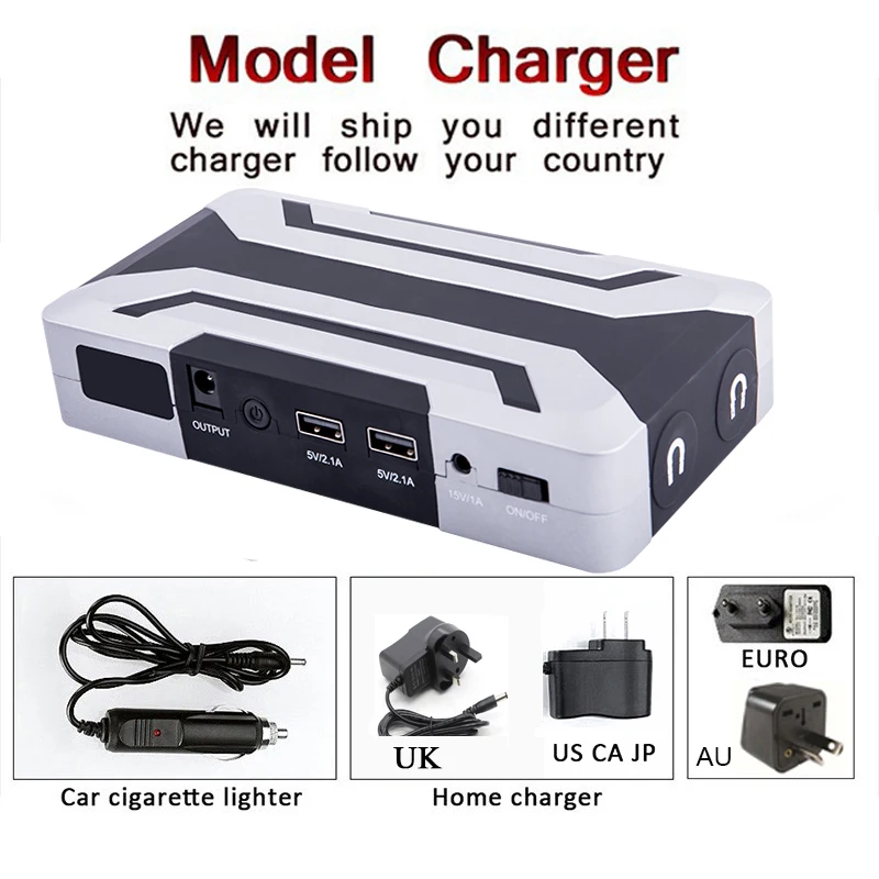JKCOVER Car Jump Starter 1200A 18000mAh Power Bank Starting Device Booster 12V Emergency Car Charger For Car Battery Charger