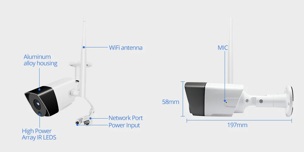 Wetrans камера безопасности 1080P Аудио HD CCTV Wifi камера NVR комплект видеонаблюдения беспроводной открытый водонепроницаемый 4CH 2CH