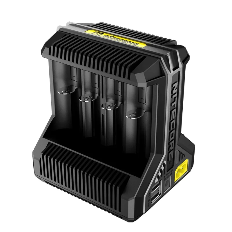 1 шт. Nitecore i8 nuevo i4 i2 cargador inteligente 8 toвсего ranuras 4A salida Smart para Li Ion 18650 16340 10440 AA