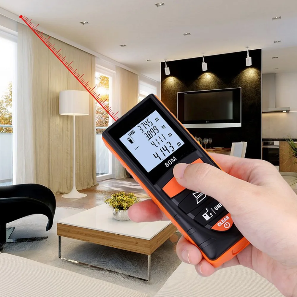 D8 80m Handheld Rangefinder Laser Measure Telemetro Distance Meter Diastimeter medidor laser