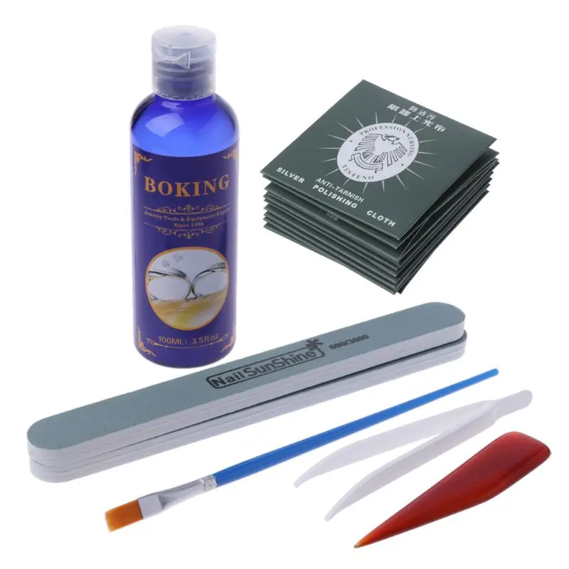 

Jewelry Cleaning Kit Silver Polishing Paste Jewelry Cleaning Kit Polishing Cloth Anti-Tarnish Clean for Diamond Silver Gold
