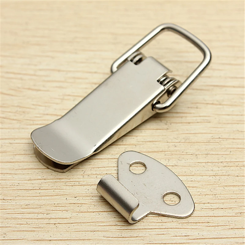 MTSPACE 4pcs/Set Hardware Cabinet Boxes Spring Loaded Latch Catch Toggle Iron Hasp For Sliding Door Simple Window Cabinet