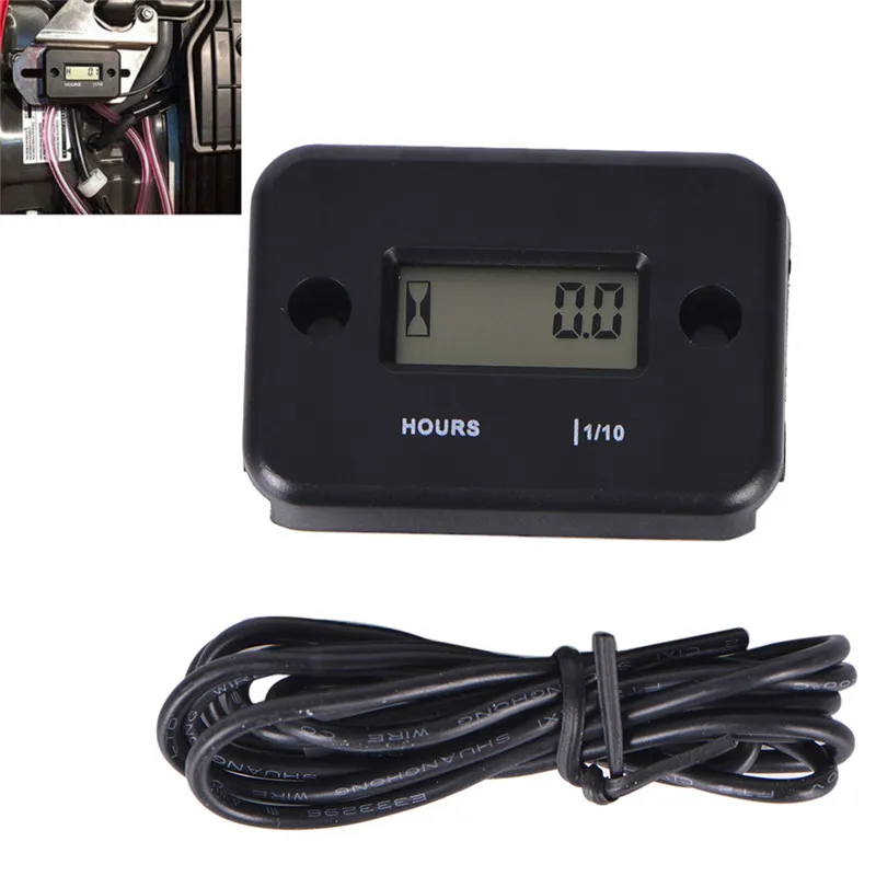 1PC Motorcycle Bike Waterproof Timer Panel Hour Meter Machine Hours ATV