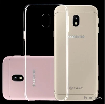 Ultra Delgado transparente de silicona TPU caso teléfono cubrir para Samsung Galaxy J3 J5 J7 2017 