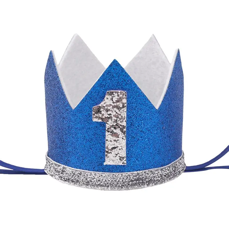 FENGRISE мои первые шляпы для вечеринки по случаю Дня Рождения Принцесса Корона мальчик девочка я один Счастливый 1-й День рождения украшения Дети юбилей - Цвет: Style 2