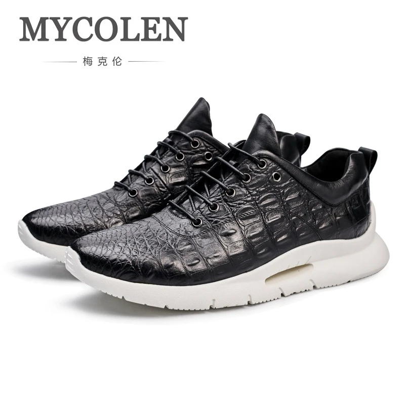 

MYCOLEN Winter Leather Men Shoes New Fashion Comfortable Men Casual Shoes Flats High Quality Lace Up Sneakers Soulier Homme