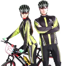 2016 Be nice brand Cool Unisex Yellow color Cycling Wear Long Sleeve Bicycle Bike Jersey Cycling