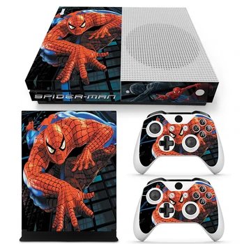 

Free drop shipping accessories climbing spider decal skin sticker for XBoxOne S console and two controller covers#TN-XbOneS-0328
