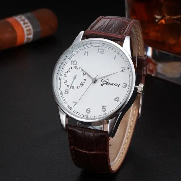 New Listing Men Watch Retro Design Leather Band Analog Alloy Quartz Wrist Watch Brand Watch Men Clock Relogio Masculino M07 (6)