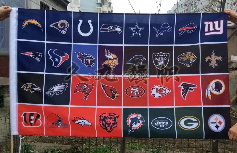 NFL 32 TEAM banners Flag 3ft x 5ft NFL Team Banner Flying Custom flagcustom flagbanner