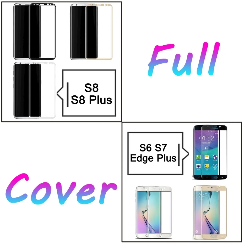 Закаленное стекло S8 plus для Samsung Galaxy s8 S6 S7 Edge 8 S 6 7 защитная пленка экрана + чехол|full