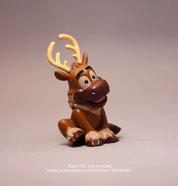 Disney Frozen 8.5cm reindeer Queen Elsa Anna action figure Model Anime Doll Decoration Collection Figurine Toys model children