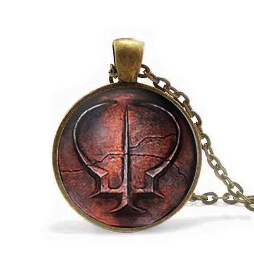 Steampunk Brotherhood of Blood Pendant Dark Souls II Necklace Glass
