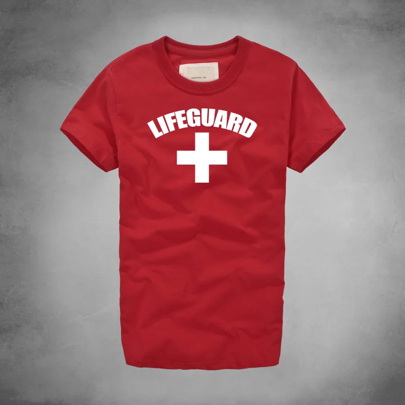 Мужская футболка Voguish style LIFEGUARD хлопковая Футболка с круглым вырезом и коротким