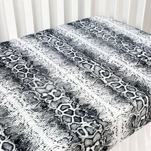 Детские Цветочные простыни для кроватки, матрасы для кроватей для мальчиков, подходит для стандартной кроватки 28*52*9 дюймов(белый и черный