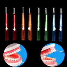 10 шт./лот, ортодонтический уход для взрослых, толкающая межзубная щетка, зубные чистящие щетки, 0,7, 0,8, 1,0, 1,2 мм, массажная зубочистка десен