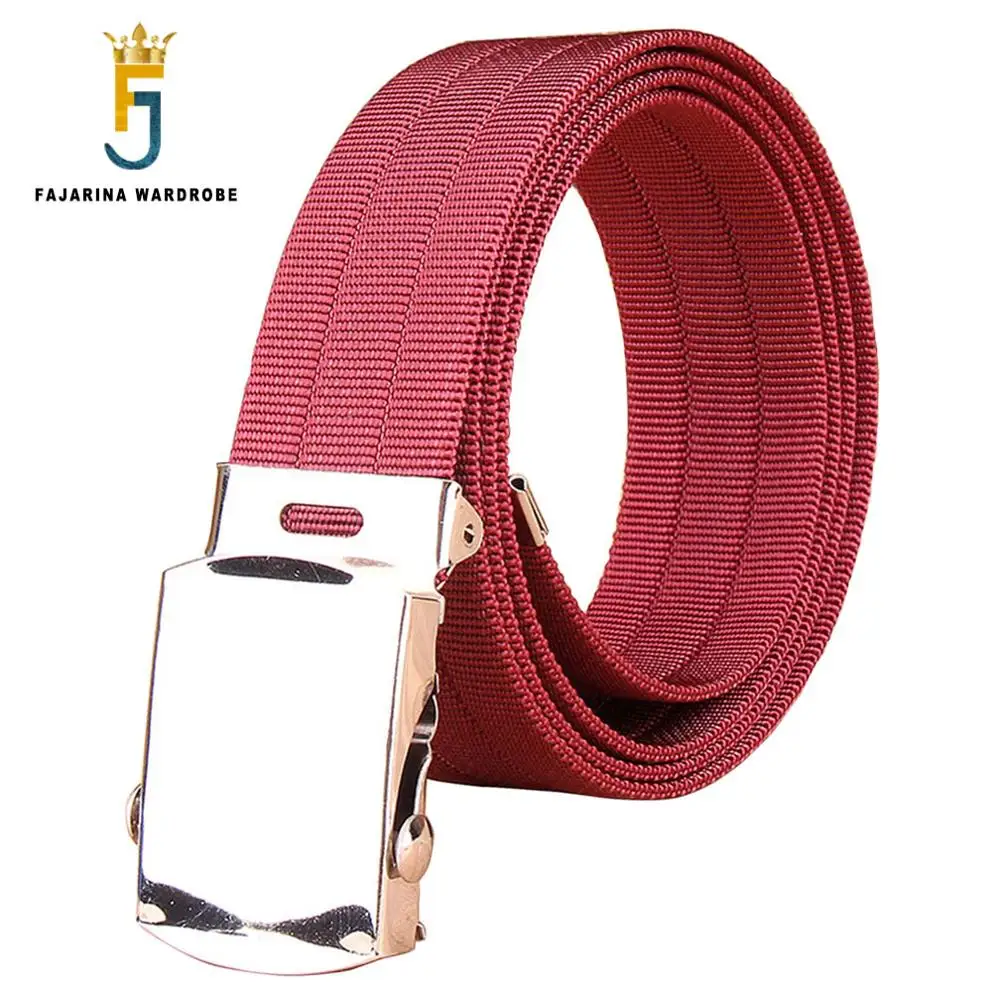 FAJARINA Good Quality Unisex Casual Canvas Belt for font b Men b font Blue Red Fashion
