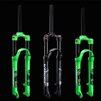 

MTB Mountain Road Bicycle Bike Front Fork Light Air Suspension Forks for 26'' 27.5'' Wheel Size Cycling Downhill Black Green