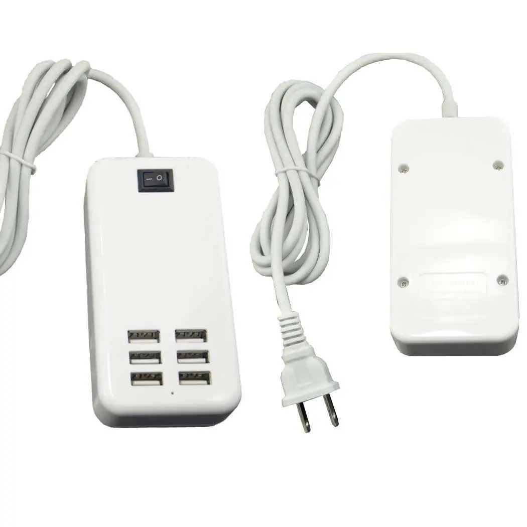 6 портов USB адаптер питания общее 150 см/59 дюймов настенное зарядное устройство