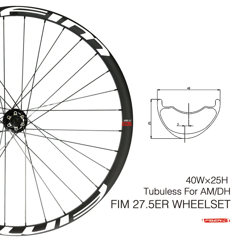 27.5 40mm wheelset