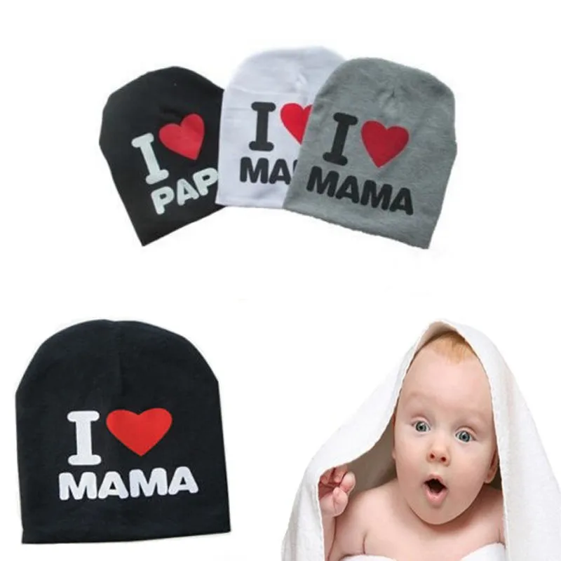 1 PCS Hot Sale Cute Warm I LOVE MAMA/PAPA Knitted ...