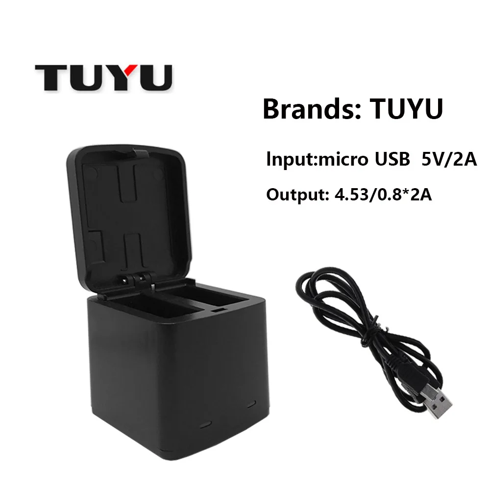 TUYU аксессуары для камеры для горной собаки двойное зарядное устройство SJCAM sj4000 двойное зарядное устройство EKENH9 H8r батарея для спортивной камеры USB двойное зарядное устройство St