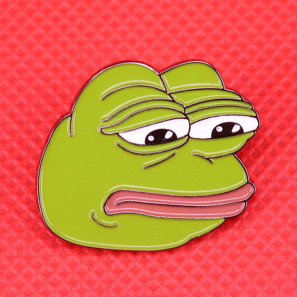 Kermit Sad брошь с дизайном «лягушка» Интернет мем булавка поп культура милые булавки забавные значки с животными ювелирные изделия подарок женские рубашки рюкзак аксессуары