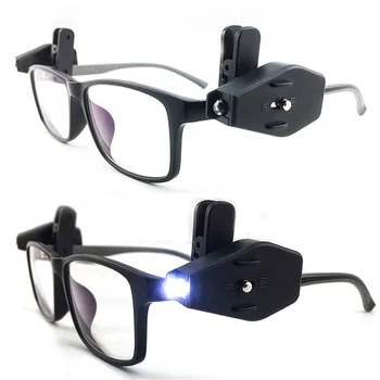 

Multifunction Portable Small Night Light Flexible Plastic Book Reading Lights Mini LED Fishing Lamp 2Pcs Eyeglass Clip