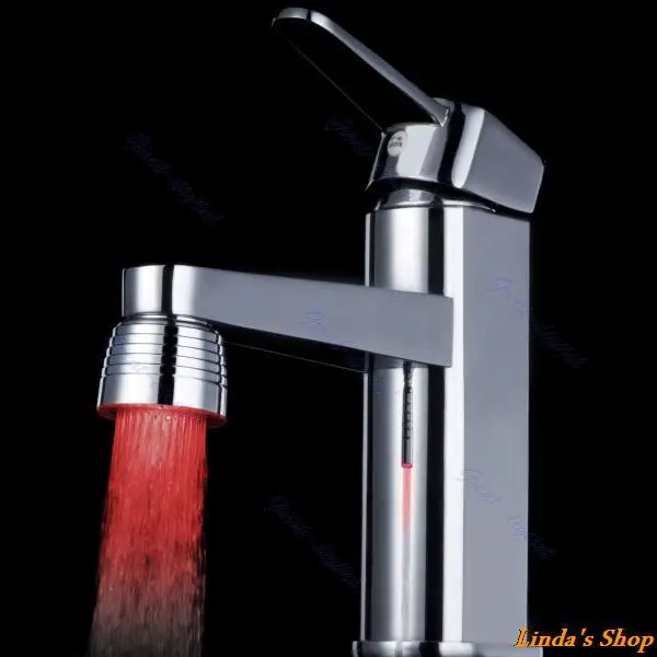 Кухонный кран с температурным датчиком 3 цвета для воды RGB светящийся душ хорошие