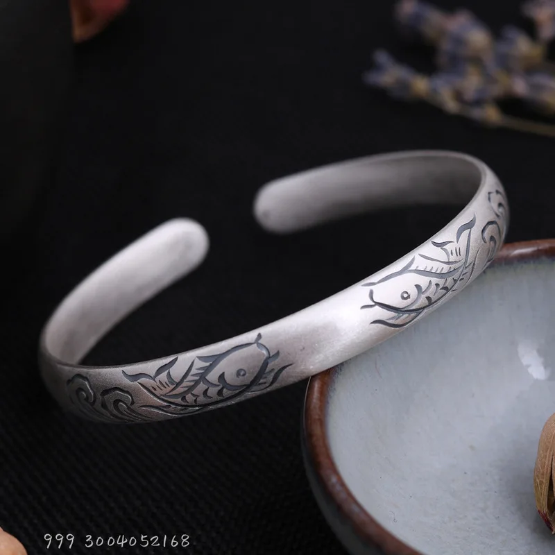 

2019 Direct Selling Bangle Ancient Ways Is This Bracelet 999 Fine Open Sutra Wholesale Manufacturers Selling Antique Series