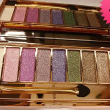 Блестящие тени для век Палетка, бриллиантовые яркий Цвет Фул хайлайтер Палетка теней для глаз макияж глаз тени 9 Цвет набор