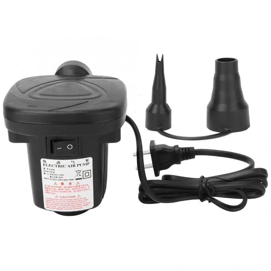 

160W Portable Electric Inflator Air Pump Strong Power Pump for Outdoor Kayak Airbed Boat JP Plug 250V AC Kayak Accessories