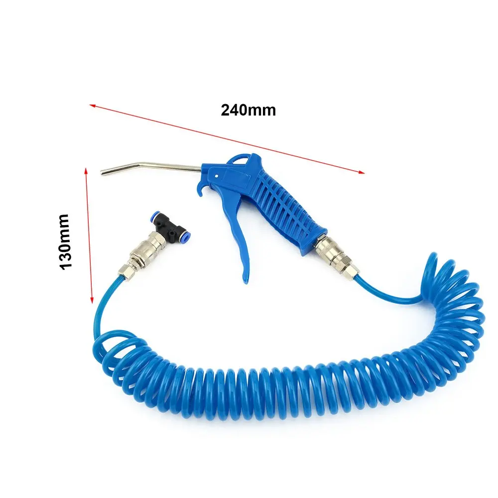 Автомобильный Воздушный пистолет-распылитель с 5 м закрученный провод для грузовика, воздуходувка для пыли, насадка для очистки, набор инструментов для распыления, пистолет для очистки, надувной