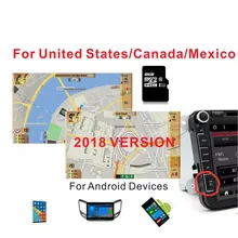 2018 version GPS MAP United States/Canada/Mexico with 8G card for Android device car navigation