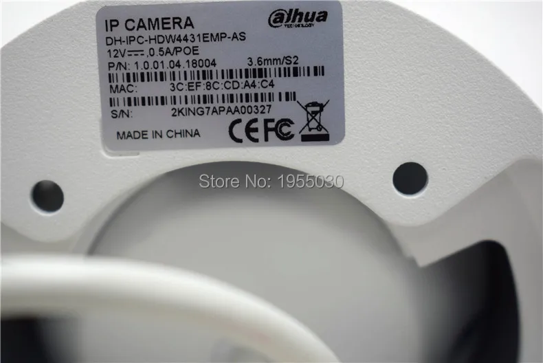 Сетевой видеорегистратор Dahua 4MP ip-камера видеонаблюдения с поддержкой Wi Камера POE IP67 IPC-HDW4431EM-AS металлический корпус с встроенным микрофоном