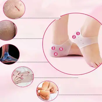 

11Pair Silicone Foot Care Tool Moisturizing Gel Heel Socks Massager Silicon Foot Care Protetor Cracked Skin Care Protector