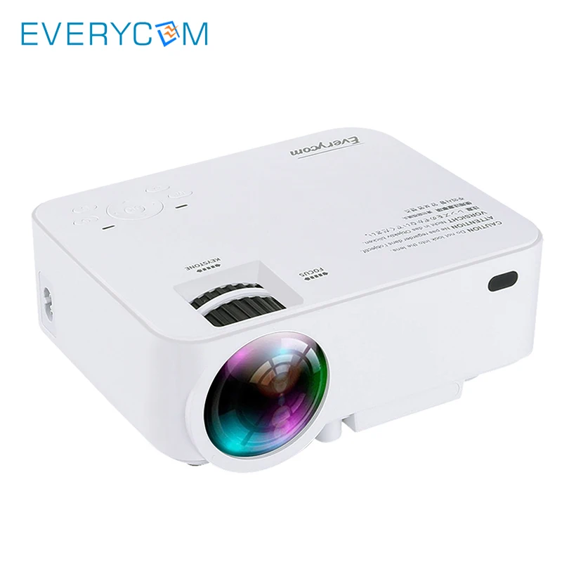 Everycom T20 LED Portable HD Home Theater Beamer Proyector Mini Projector(Optional Wired Sync Display For Iphone Ipad Smartphone